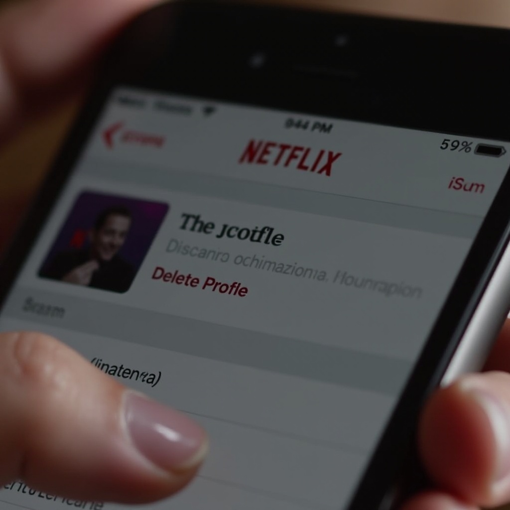 how to delete a netflix profile on iphone